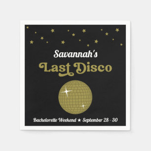 Letzte Disco-Braut Junggesellinnenabschied Groovy  Serviette