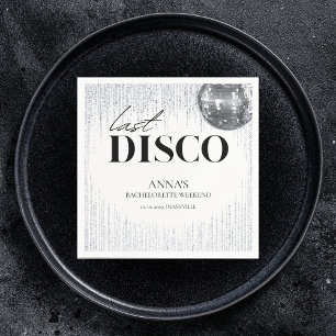 Letzte Disco Glitz & Glam Junggeselinnen-Abschied Serviette