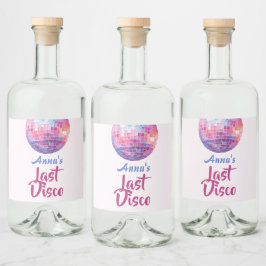 Letzte Disco Junggeselinnen-Abschied Liquor Labels Alkoholflaschenetikett