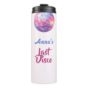 Letzte Disco Junggeselinnen-Abschied Pink Thermal Thermosbecher