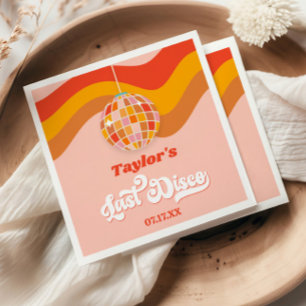 Letzte Disco Retro 70er Bachelorette Wochenende Pa Serviette
