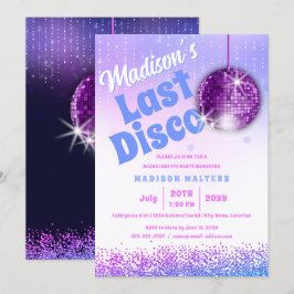 Letzte Disco Retro Bachelorette Einladung
