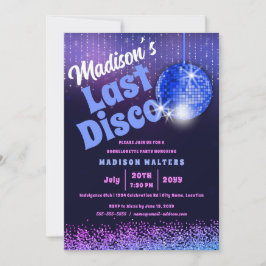 Letzte Disco Retro Bachelorette Einladung