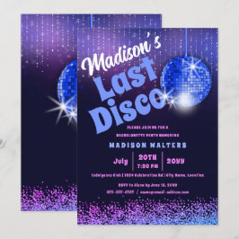 Letzte Disco Retro Bachelorette Einladung