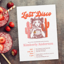 Letzte Disco Retro Chic Cowgirl Junggesellinnenpar