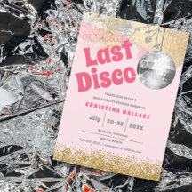 Letzte Disco Retro Glam Pink Gold Bachelorette