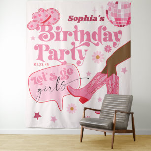 Letzte Disco-Rodeo-Junggesellinnen-Abschiedsparty- Wandteppich