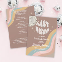 Letzte Disko 70er Retro Groovy Bachelorette Wochen