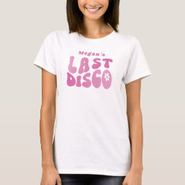 Letzte Diskothek in Rosa, moderner Retro-Junggesel T-Shirt