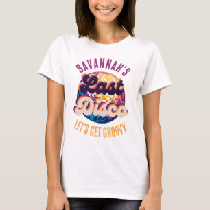 Letzte Diskothek Retro Bachelorette Bride Bridesma T-Shirt