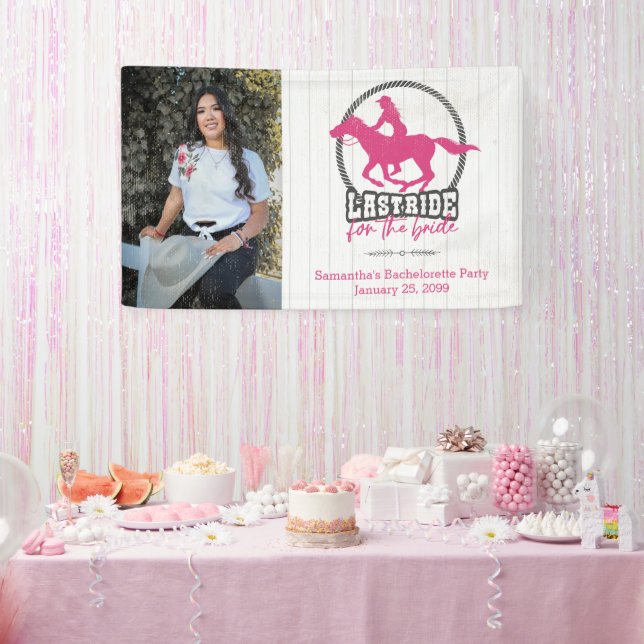 Letzte Fahrt mit Pink für das Bride-Banner Banner (Party)