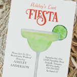 Letzte Fiesta Margarita Bachelorette Einladung Postkarte<br><div class="desc">Feiern Sie ihr letztes Fest vor dem großen Tag. Diese Bachelorette Einladung beinhaltet ein Aquarellbild eines Margarita-Glases. Geben Sie die Route oder die Veranstaltungsdetails auf der Rückseite ein. Passen Sie Ihre Informationen an und ändern Sie jede Formulierung,  um Ihre Veranstaltung Anzug.</div>
