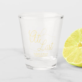 Letzte Gold Gastgeschenk Hochzeit Personalisierte  Schnapsglas