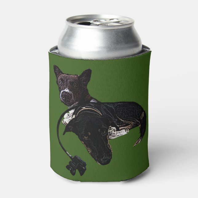 Letzte Grenz Dive Mascot Hunde Dosenkühler (Kanne Vorderseite)