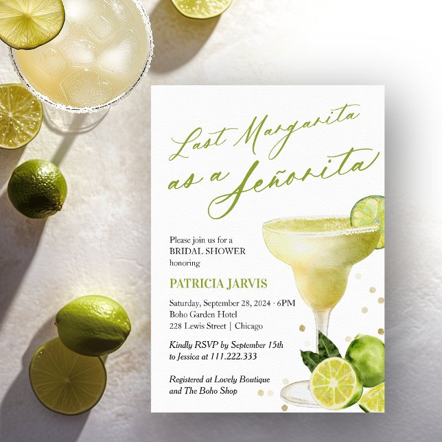 Letzte Margarita als Brautparty in Señorita Einladung (Von Creator hochgeladen)