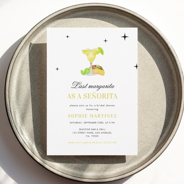 Letzte Margarita als Señorita-Brautparty Einladung (Von Creator hochgeladen)