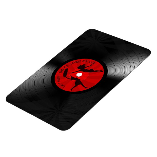 Letzte Nacht Rettete der DJ meinen Life Vinyl Reco Magnet (Linke Seite)
