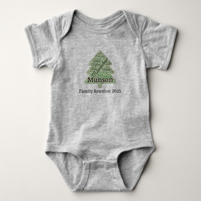 Letzte Namensstruktur 2025 Bodysuit Baby Strampler (Vorderseite)