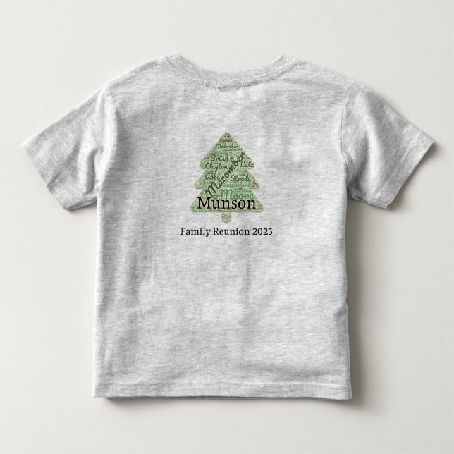 Letzte Namensstruktur 2025 Kleinkind-T - Shirt (Rückseite)