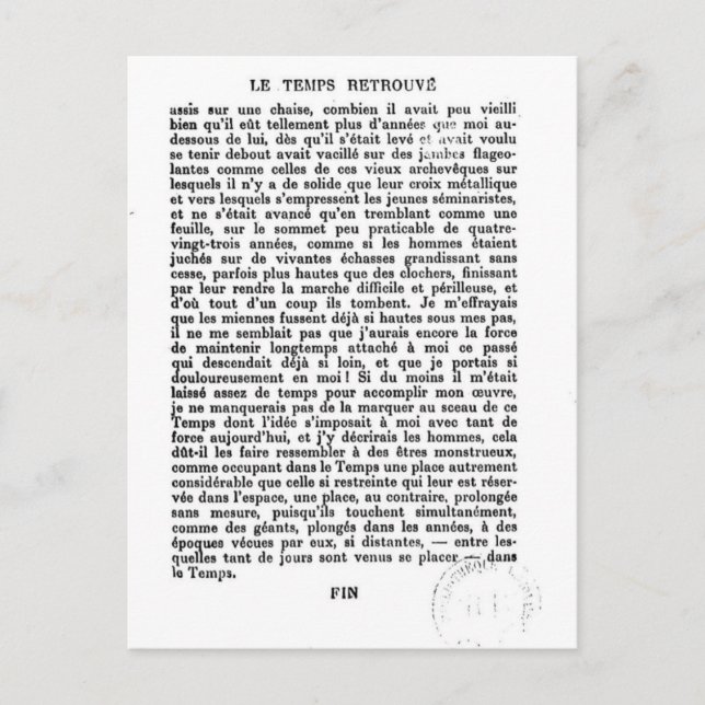 Letzte Postkarte (Vorderseite)