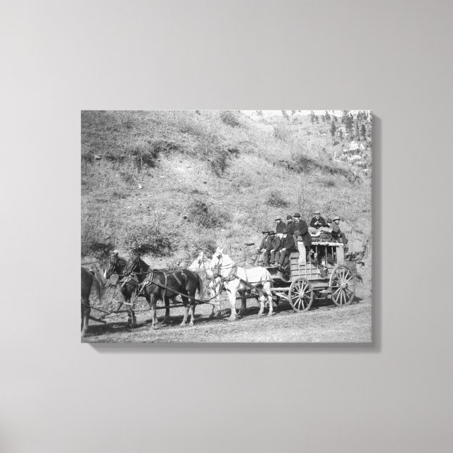Letzte Reise der "Deadwood Coach" Fotografie Leinwanddruck (Vorderseite)