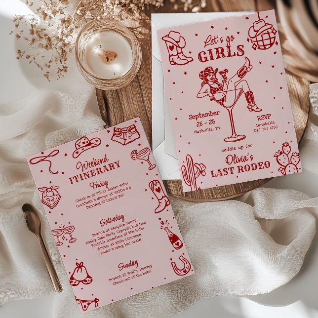 Letzte Rodeo Bachelorette Wochenende Ausflug Doodl Einladung (Von Creator hochgeladen)