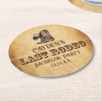 Letzte Rodeo Cowboy Grunge Brown Bachelor Party