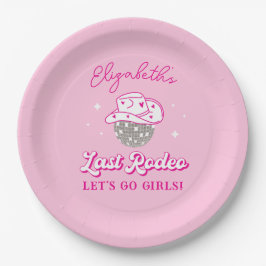Letzte Rodeo Cowgirl Bachelorette Let's Go Girls Pappteller