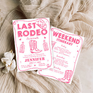 Letzte Rodeo Cowgirl Bachelorette Wochenendreise Einladung