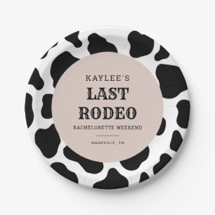 Letzte Rodeo-Cowgirl-Junggesellinnen-Abschiedspart Pappteller