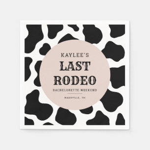 Letzte Rodeo-Cowgirl-Junggesellinnen-Abschiedspart Serviette
