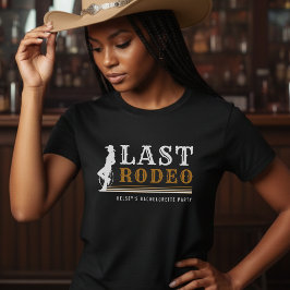 Letzte Rodeo-Cowgirl-Junggesellinnenparty Braun T-Shirt