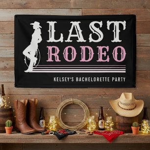 Letzte Rodeo-Cowgirl-Junggesellinnenparty Rosa & S Banner