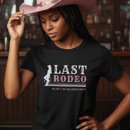 Letzte Rodeo-Cowgirl-Junggesellinnenparty Rosa T-Shirt