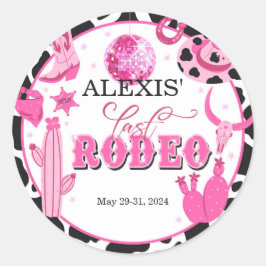 Letzte Rodeo Custom Runder Aufkleber