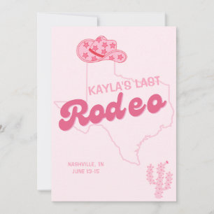 Letzte Rodeo-Junggesellinnen-Abschiedsparty-Vorlag Einladung