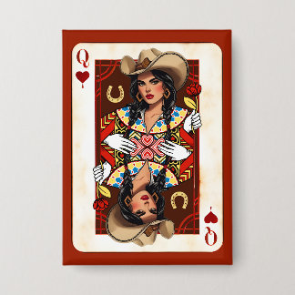 Letzte Rodeo-Midwest-Queen-of-Hearts-Karte Button