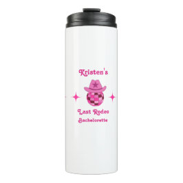 Letzte Rodeo Pink Disco Cowgirl Bachelorette Thermosbecher