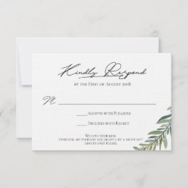 Letzte RSVP-Karte für Kandidaten RSVP Karte
