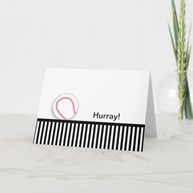 Letzte Runde Chemo Glückwunsch Card-Baseball Karte (Vorderseite)