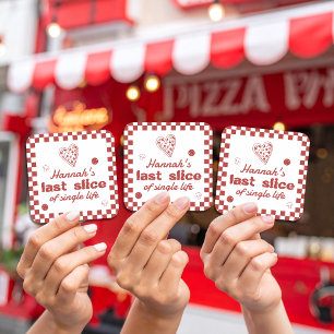 Letzte Scheibe Pizza Junggesellinnenabschied Party Quadratischer Aufkleber