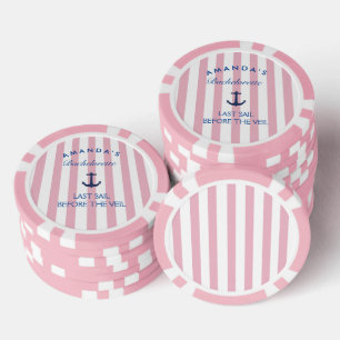 Letzte Segelpartie vor dem Schleier Junggesellinne Pokerchips