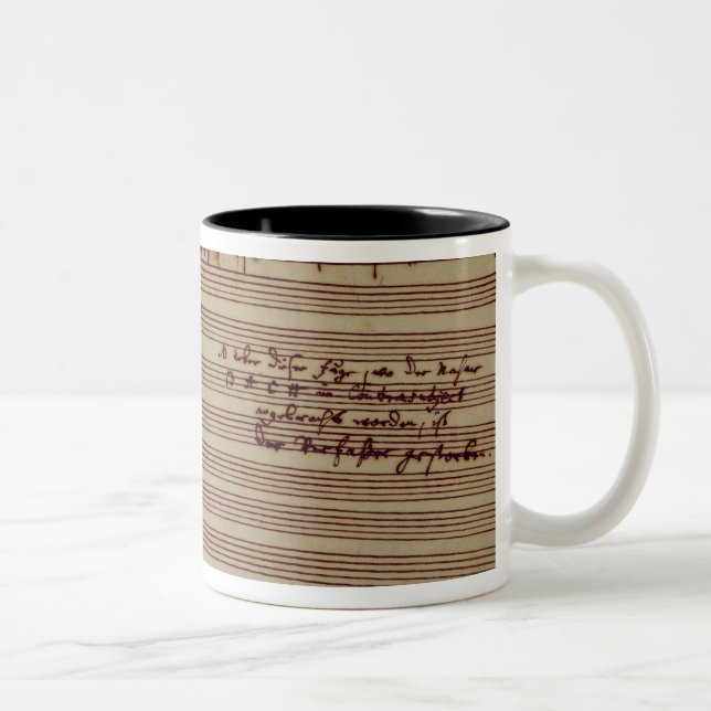 Letzte Seite der Kunst von Fugue, 1740s Zweifarbige Tasse (Rechts)