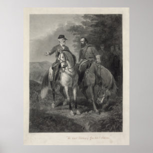 Letzte Sitzung von Robert E. Lee u. von Stonewall Poster