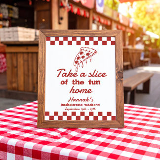 Letzte Slice Pizza Bachelorette Favoriten Zeichen Poster