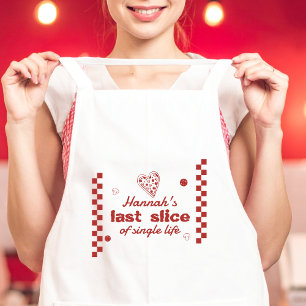 Letzte Slice Pizza Bachelorette Wochenende Party Schürze