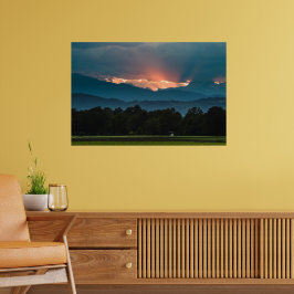 Letzte Sonnenstrahlen vor Sonnenuntergang Poster