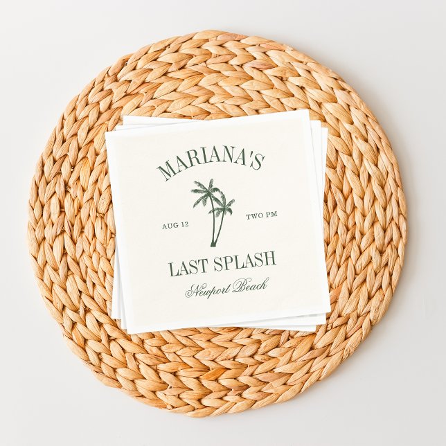 Letzte Splash Beach Palms Bachelorette Serviette (Von Creator hochgeladen)