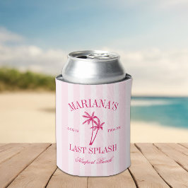 Letzte Splash Beach Palms Hot Pink Bachelorette Dosenkühler