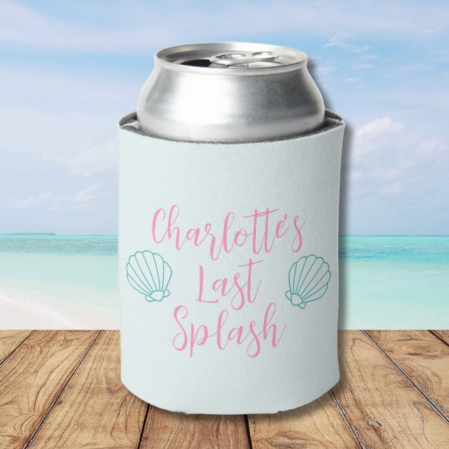 Letzte Splash Seashell Beach Bachelorette Dosenkühler (Last Splash Seashell Beach Bachelorette Can Cooler)